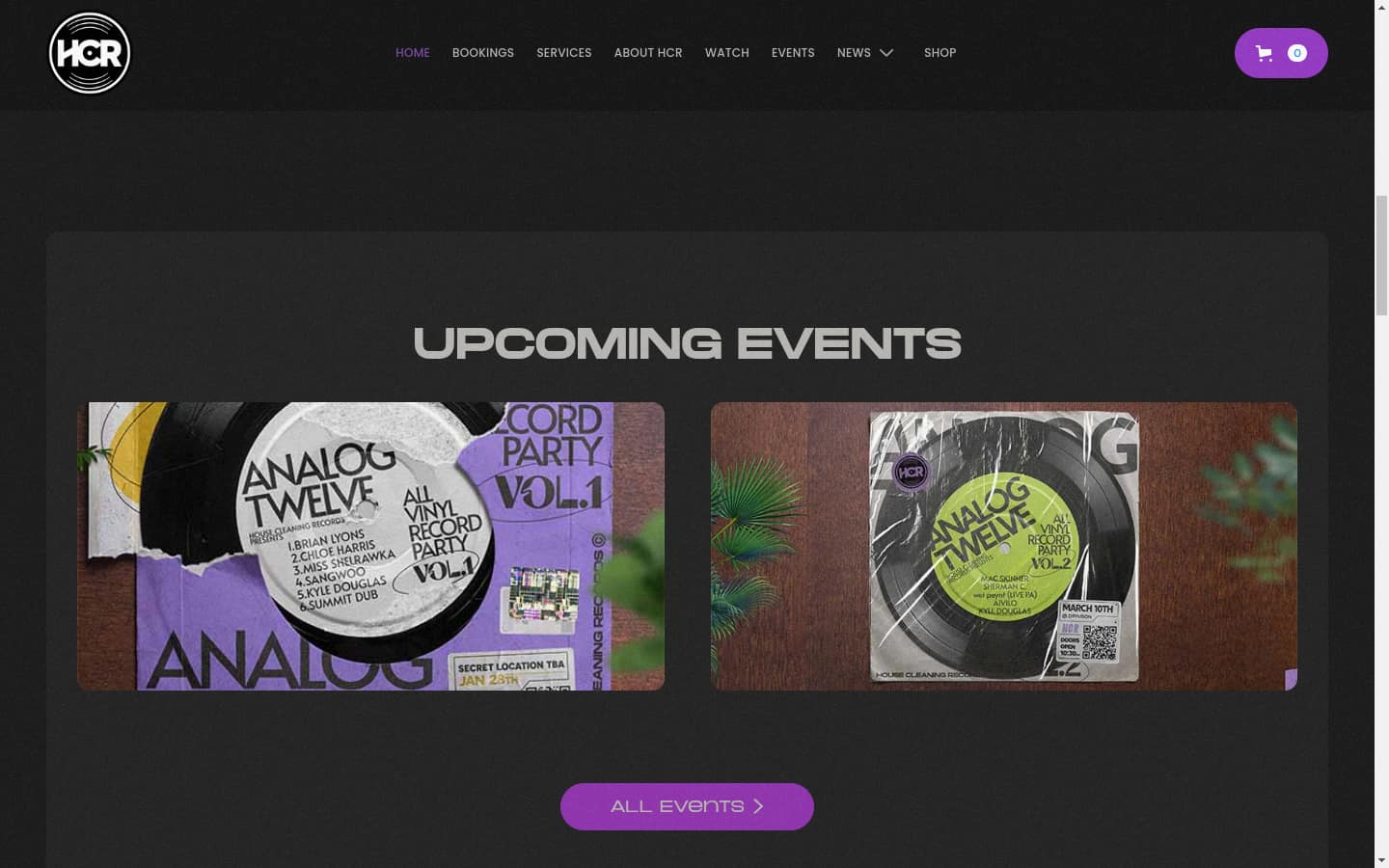 House Cleaning Records site — placeholder screenshot