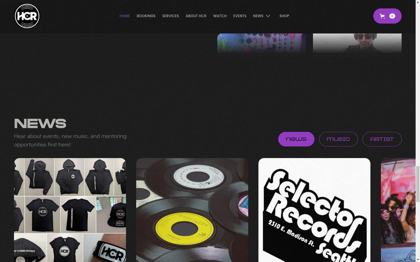 House Cleaning Records site — placeholder screenshot