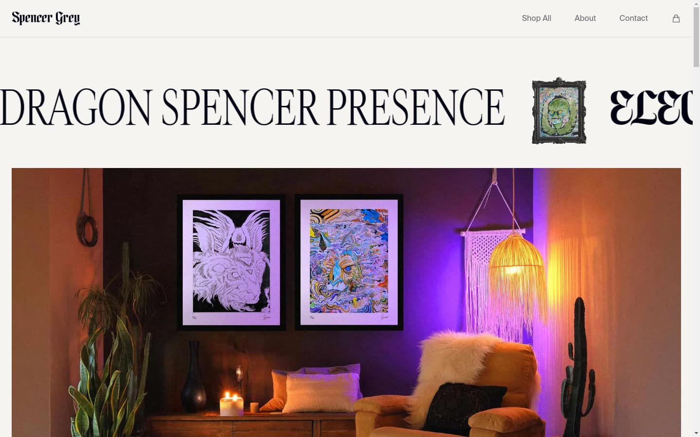 Spencer Grey Art site — placeholder screenshot