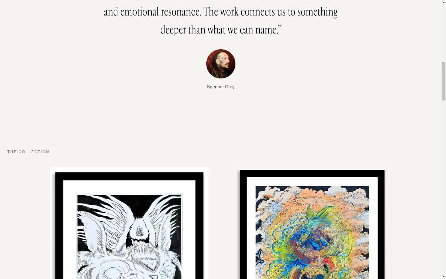 Spencer Grey Art site — placeholder screenshot
