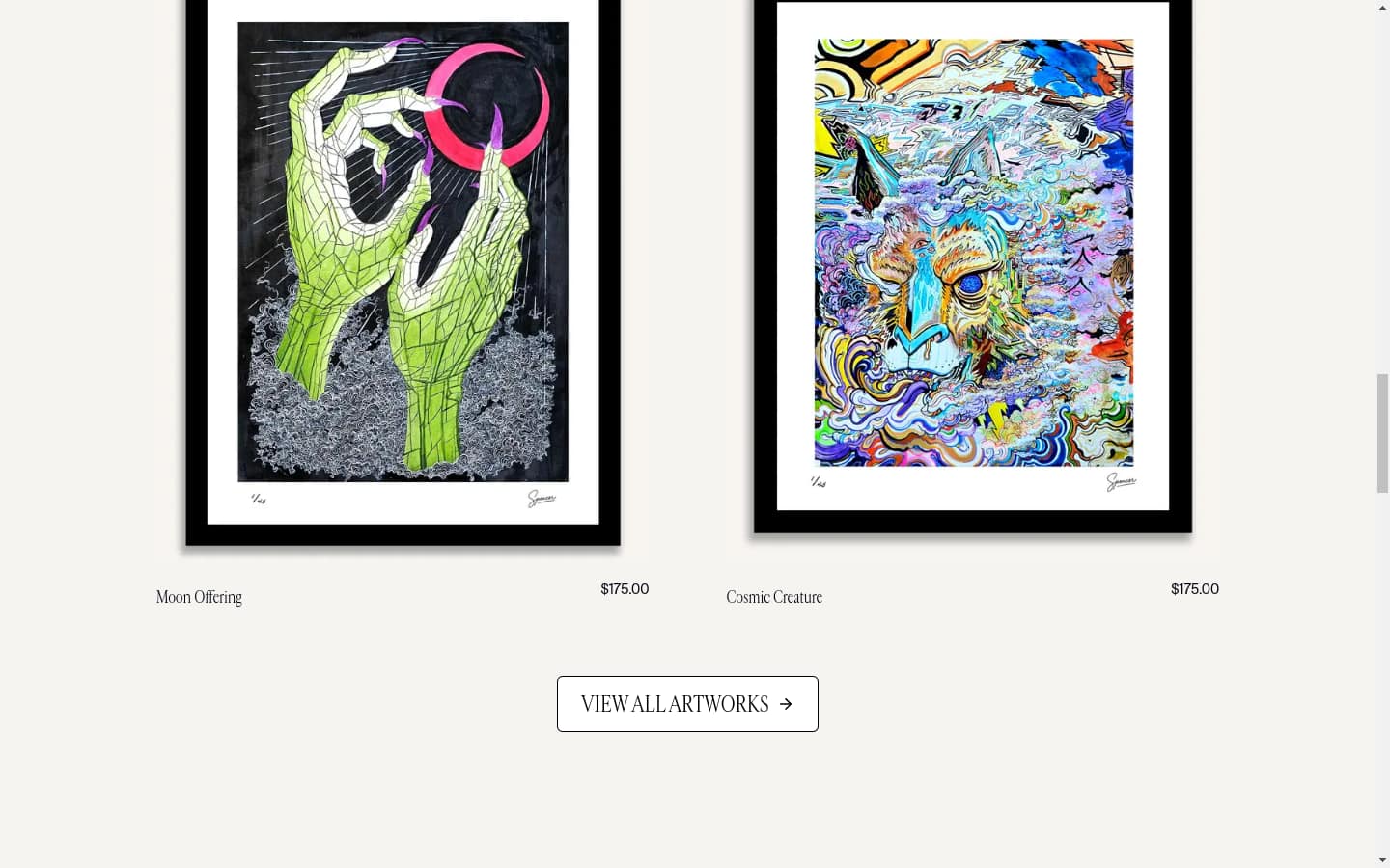 Spencer Grey Art site — placeholder screenshot