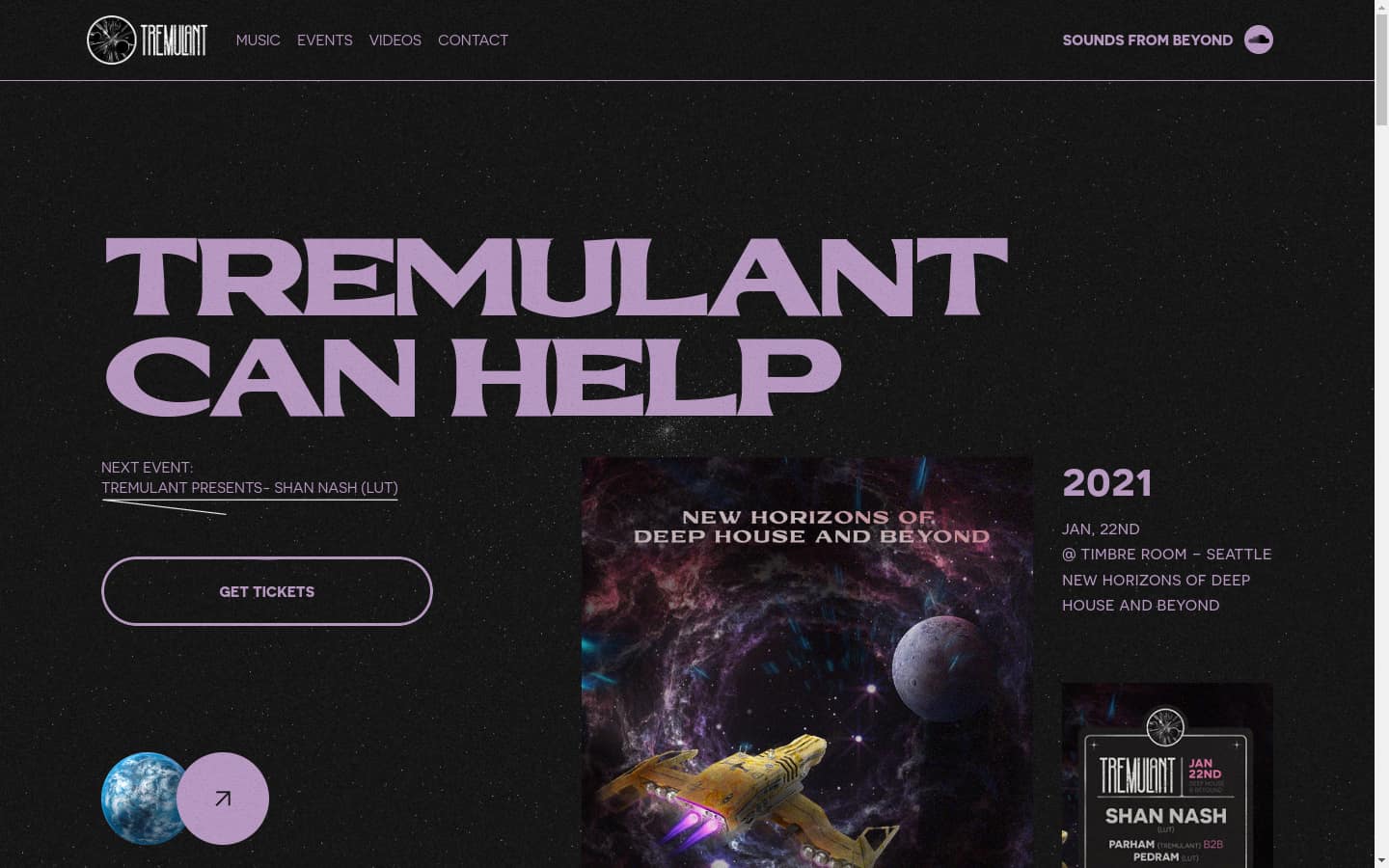Tremulant site — placeholder screenshot