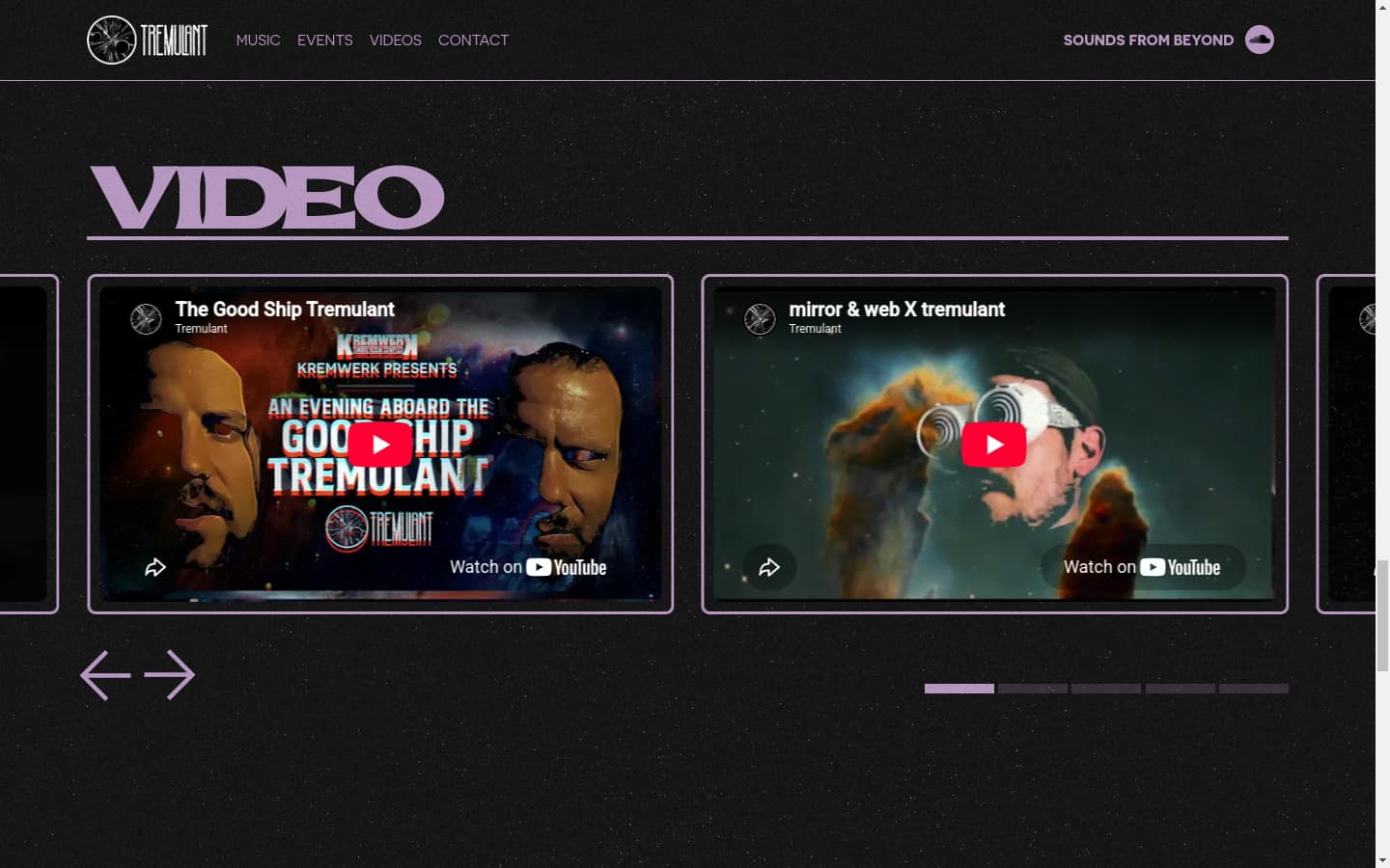 Tremulant site — placeholder screenshot